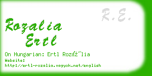 rozalia ertl business card